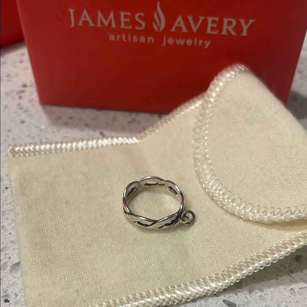 Retired James Avery braid dangle ring
